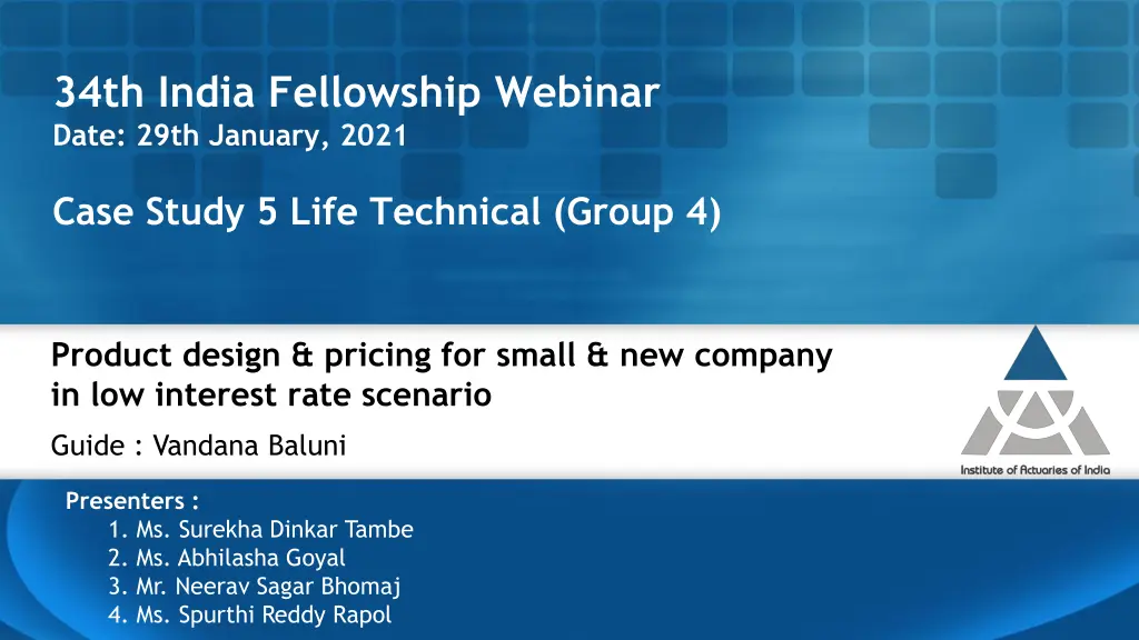 34th india fellowship webinar date 29th january