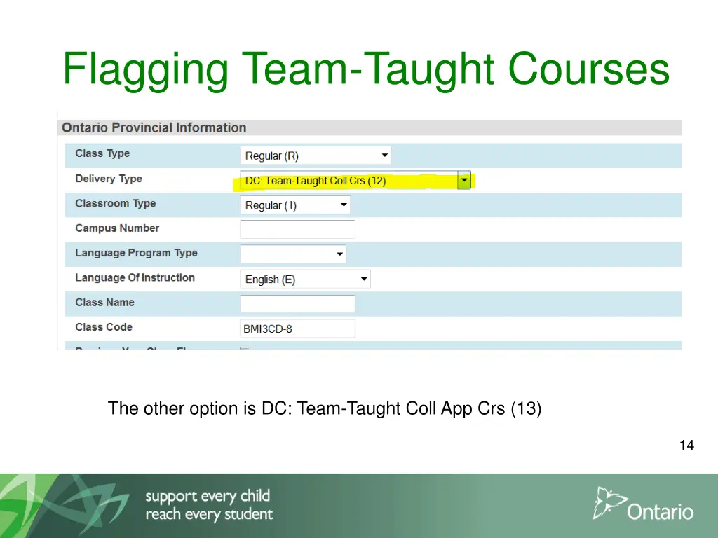 flagging team taught courses 1