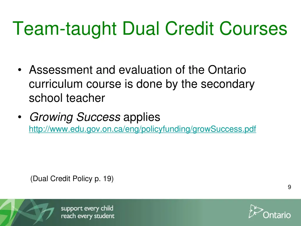 team taught dual credit courses 1