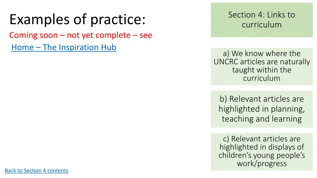 section 4 links to curriculum 3