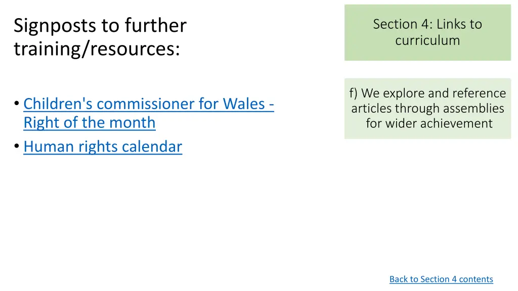 signposts to further training resources 2