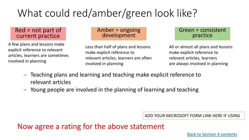 what could red amber green look like 1