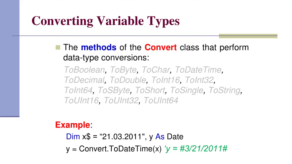 converting variable types