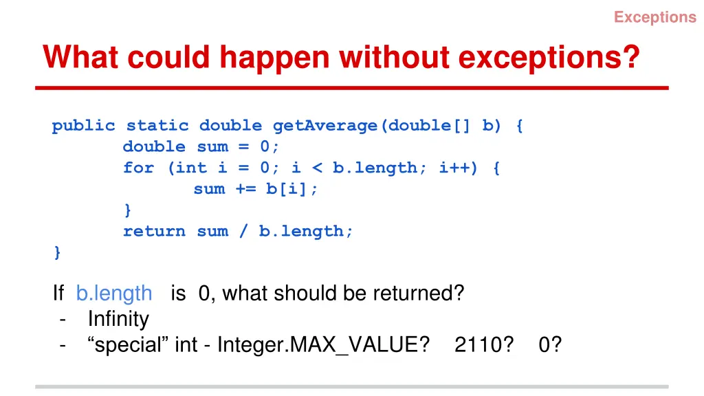 exceptions 1