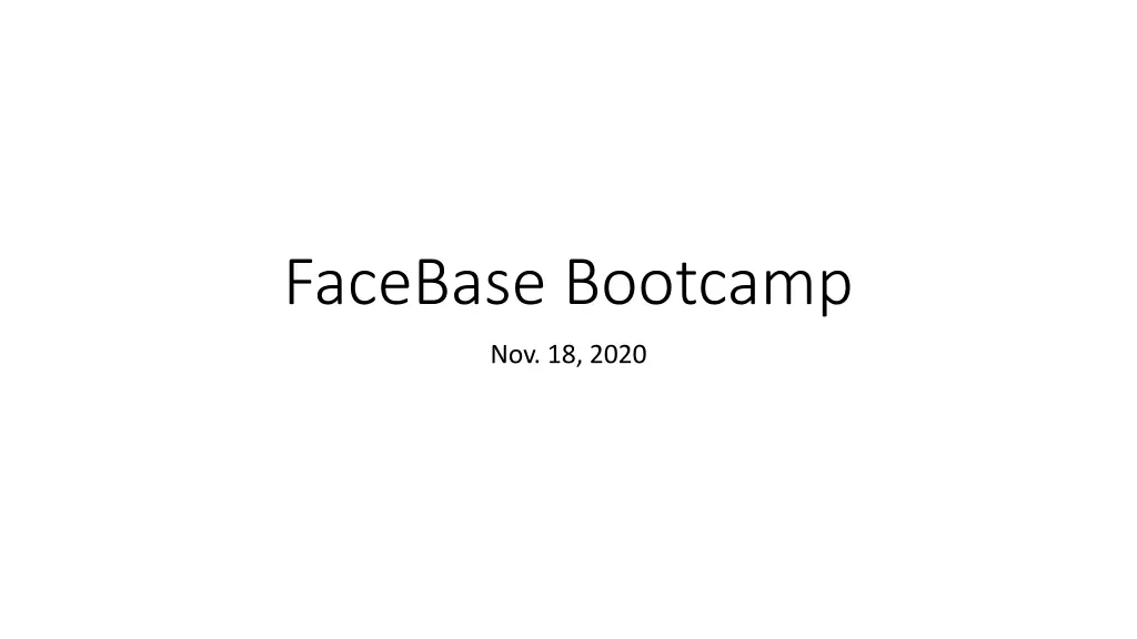 facebase bootcamp