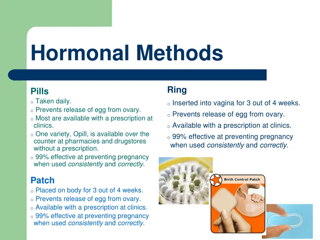 hormonal methods