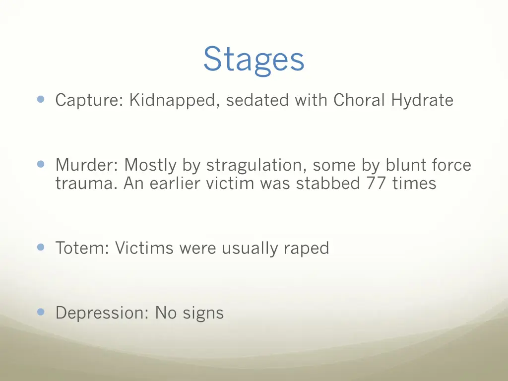 stages 1