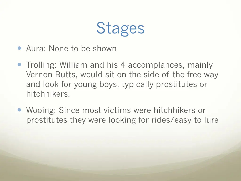 stages