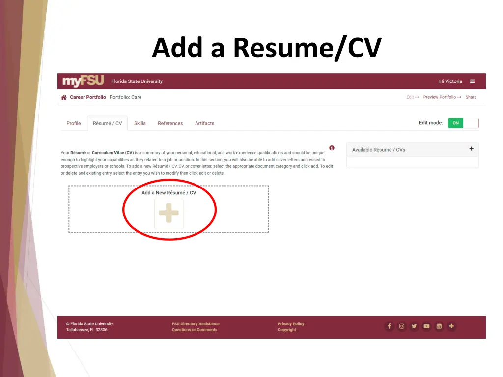 add a resume cv