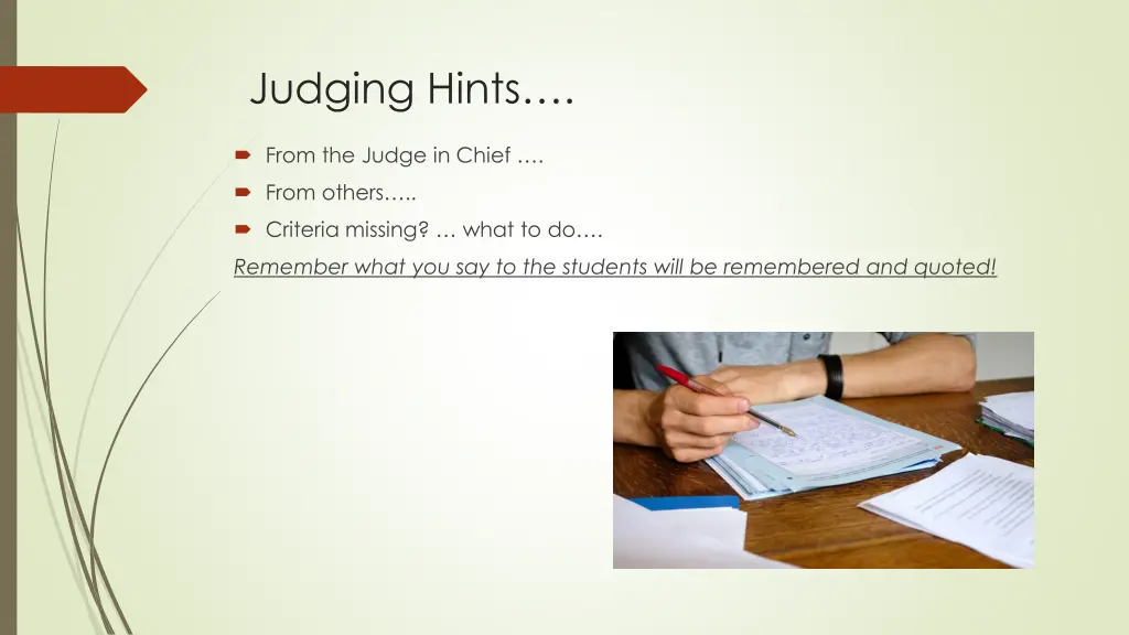 judging hints