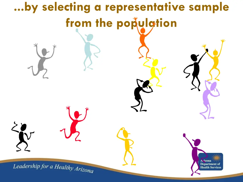 by selecting a representative sample from