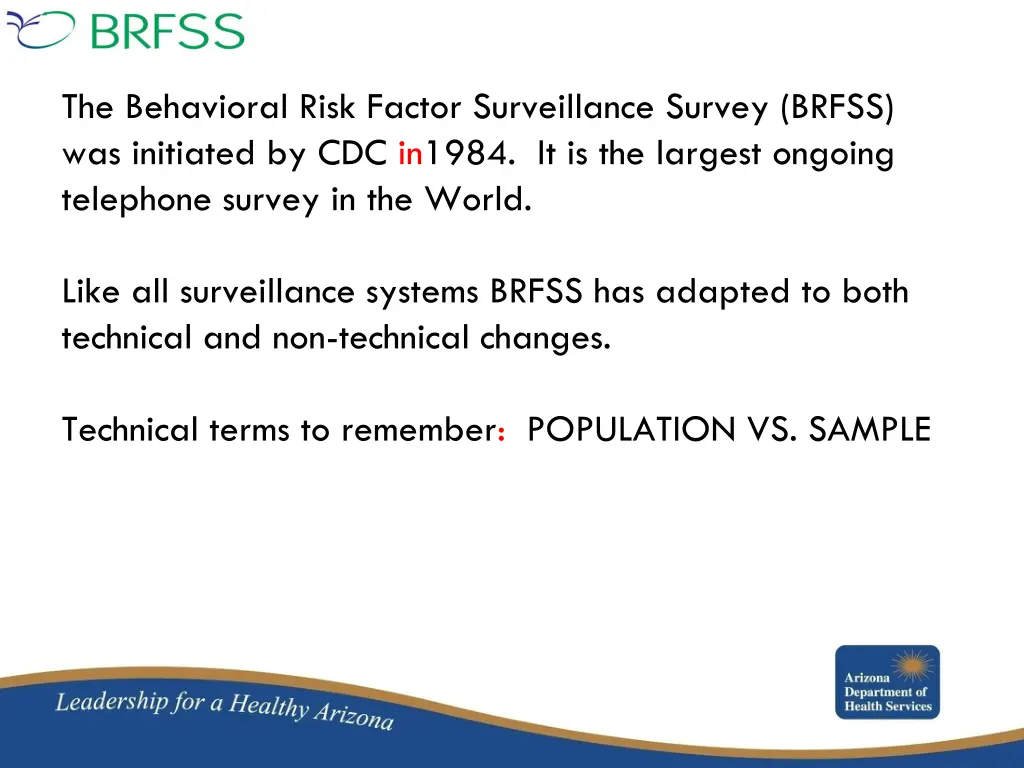 the behavioral risk factor surveillance survey