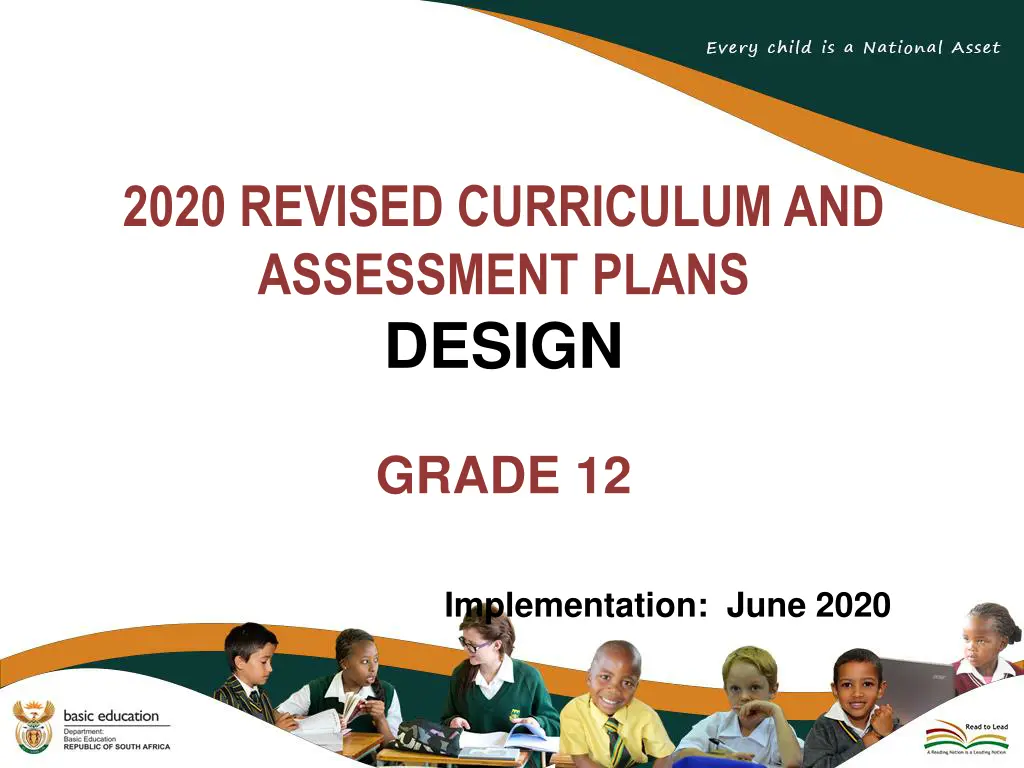 2020 revised curriculum and assessment plans