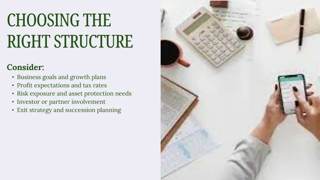 choosing the right structure