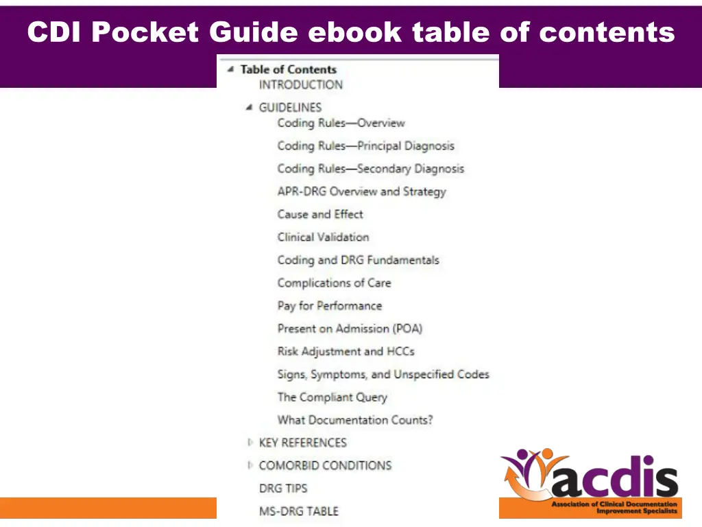 cdi pocket guide ebook table of contents