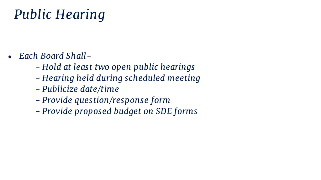 public hearing