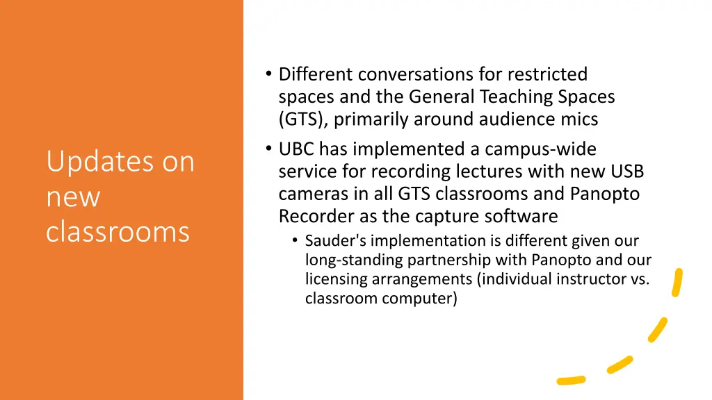 different conversations for restricted spaces