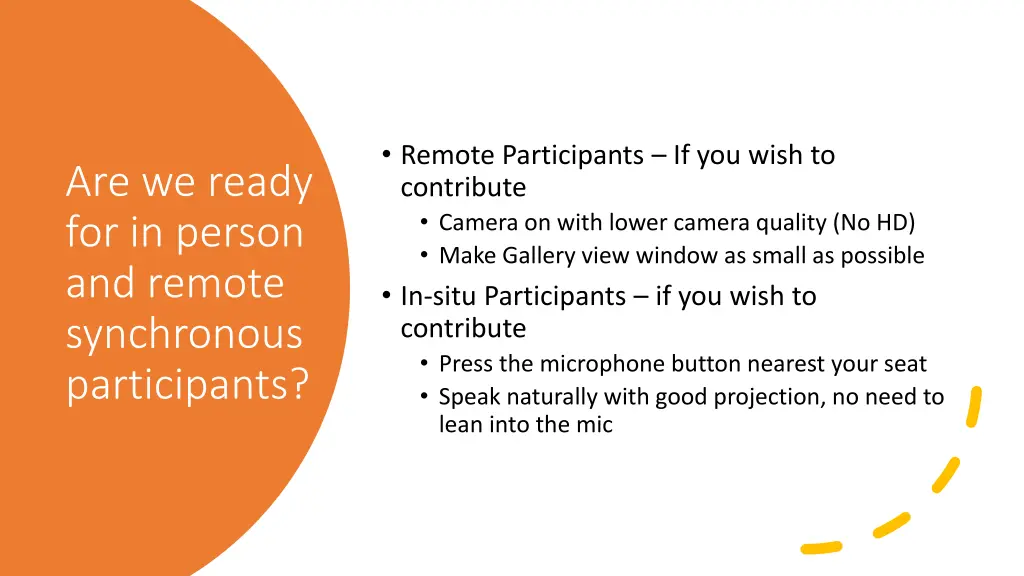 remote participants if you wish to contribute