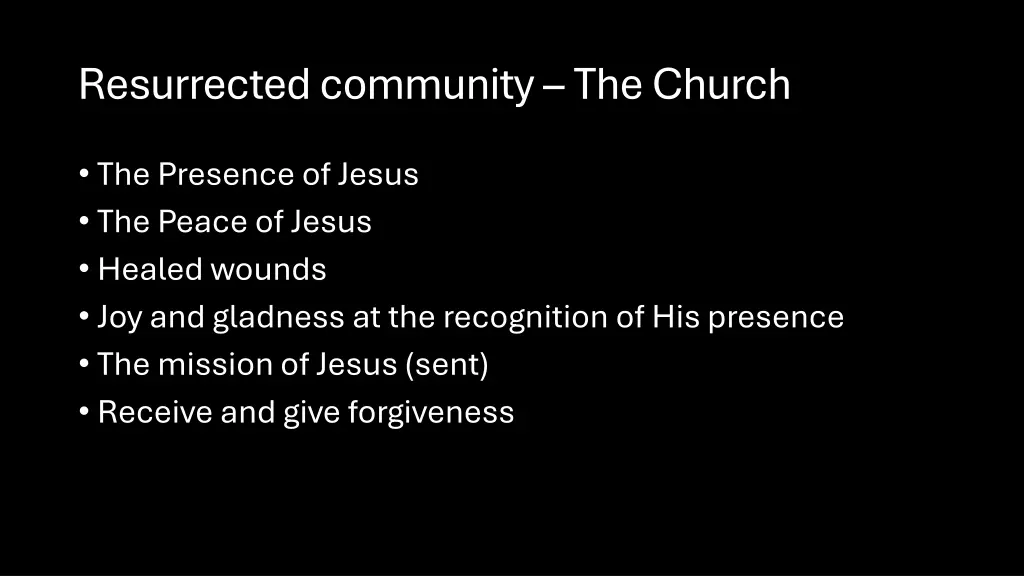 resurrected community the church
