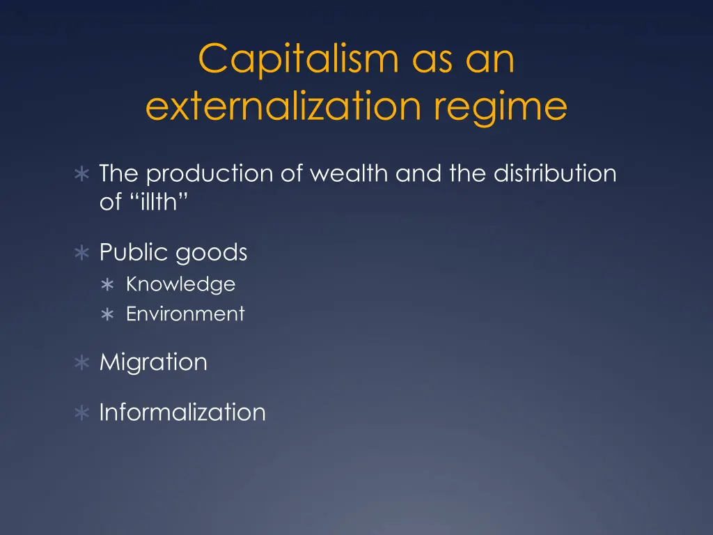 capitalism as an externalization regime