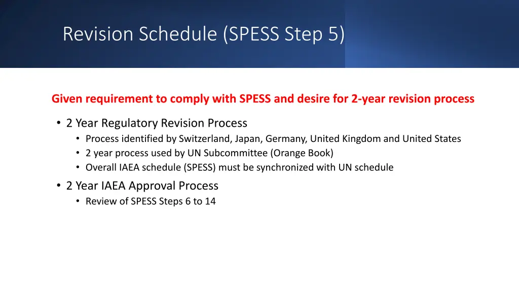 revision schedule spess step 5