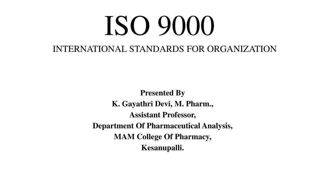 iso 9000 international standards for organization