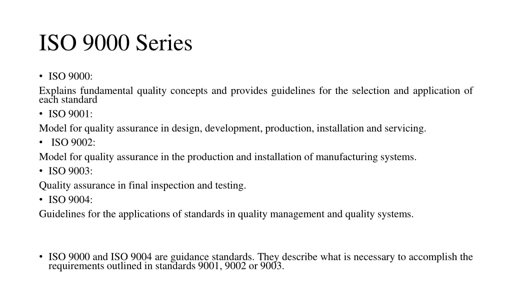 iso 9000 series