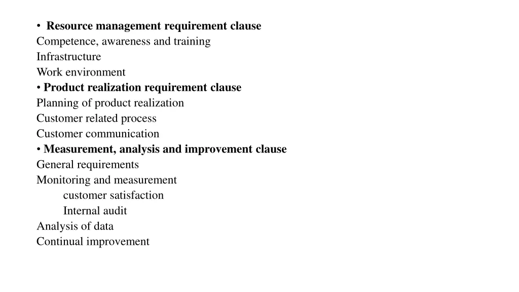 resource management requirement clause competence