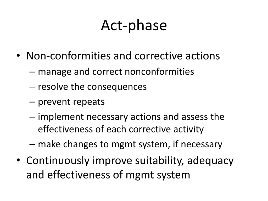 act phase