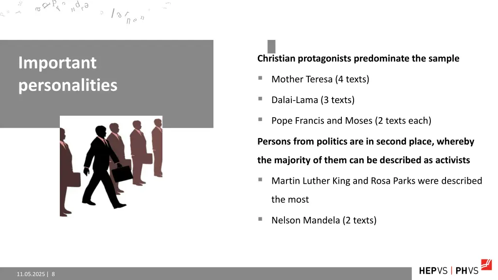 christian protagonists predominate the sample