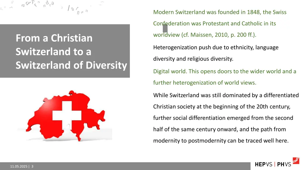 modern switzerland was founded in 1848 the swiss