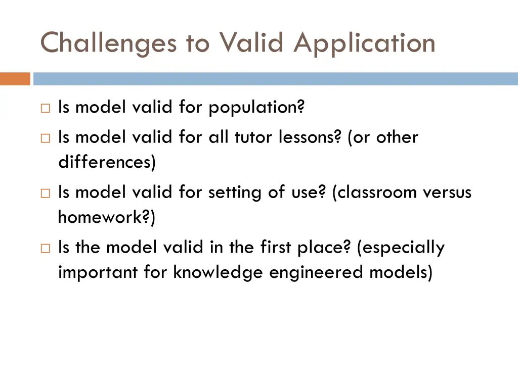 challenges to valid application 1