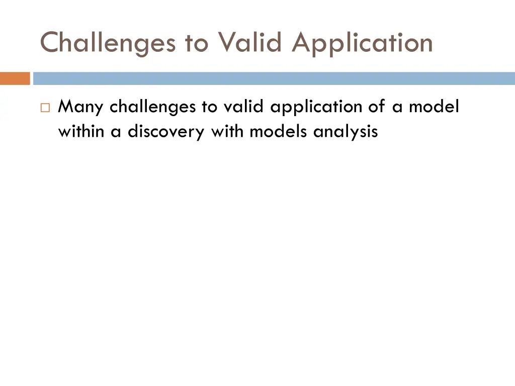 challenges to valid application