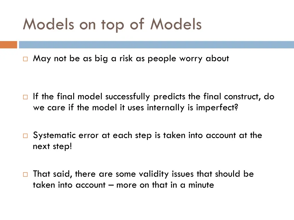 models on top of models 2