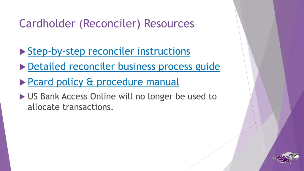 cardholder reconciler resources