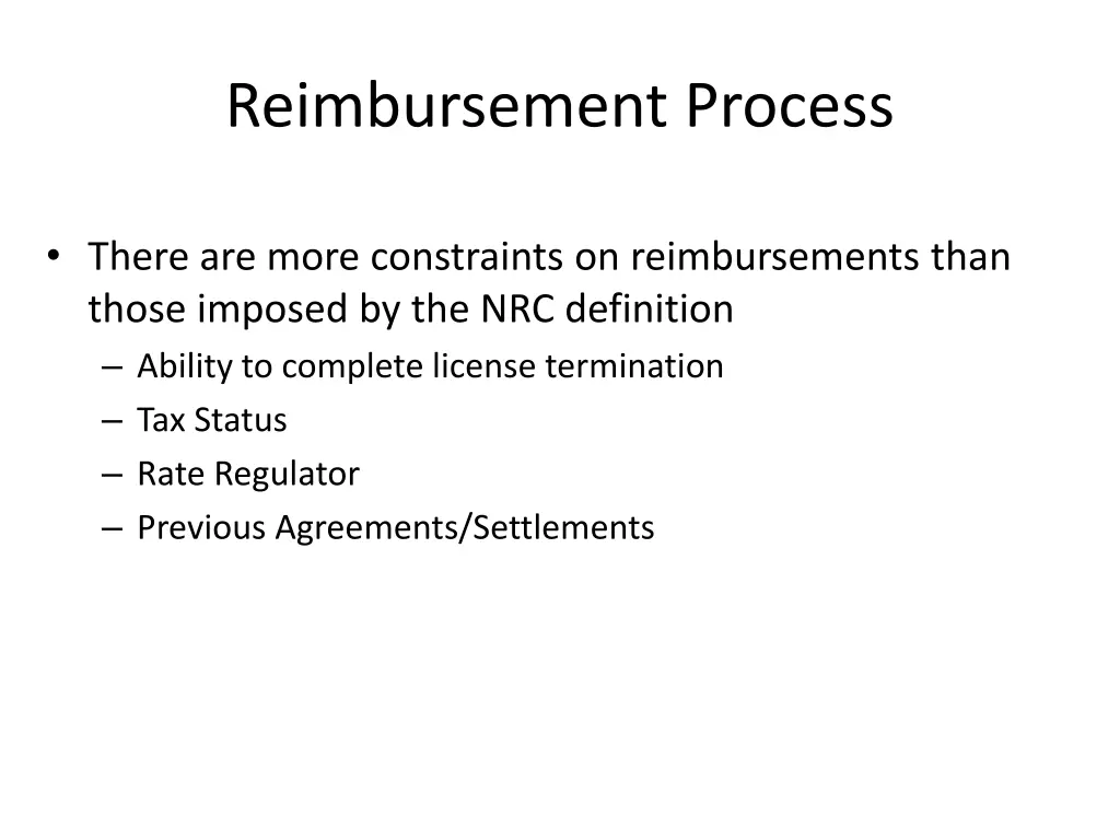 reimbursement process