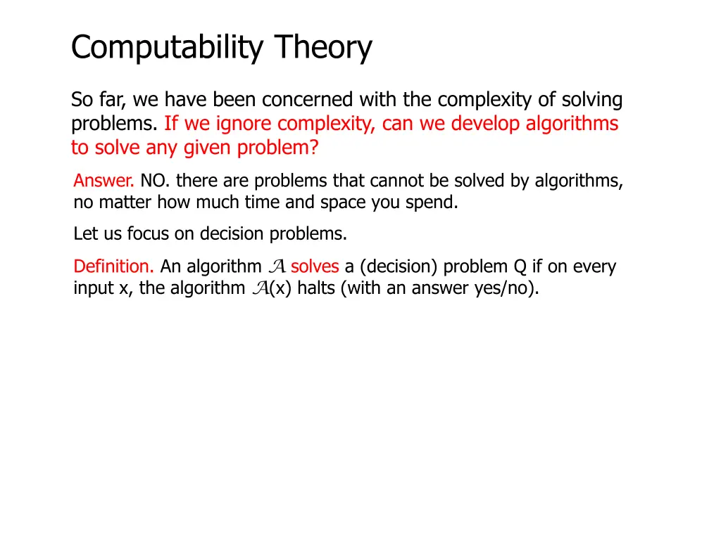 computability theory 2