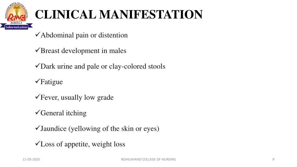 clinical manifestation