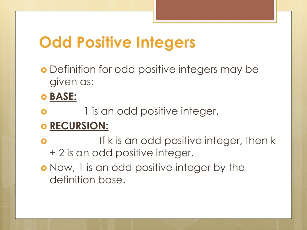 odd positive integers