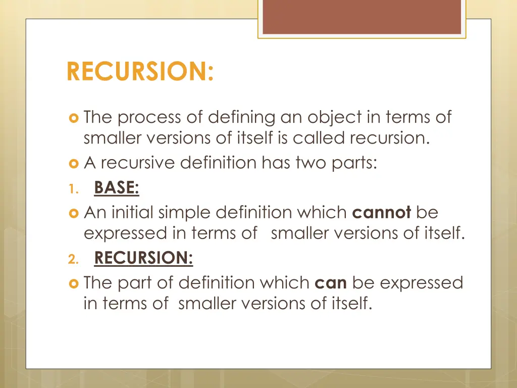 recursion