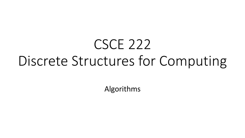 csce 222