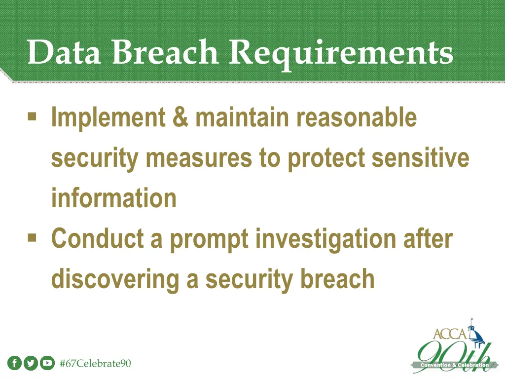 data breach requirements