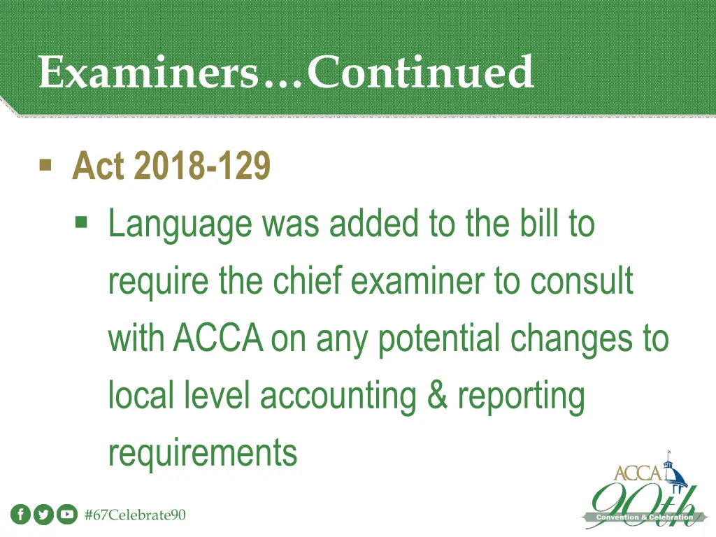 examiners continued