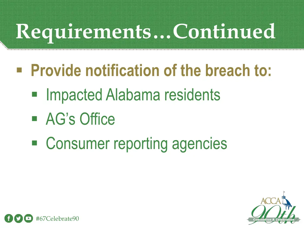requirements continued
