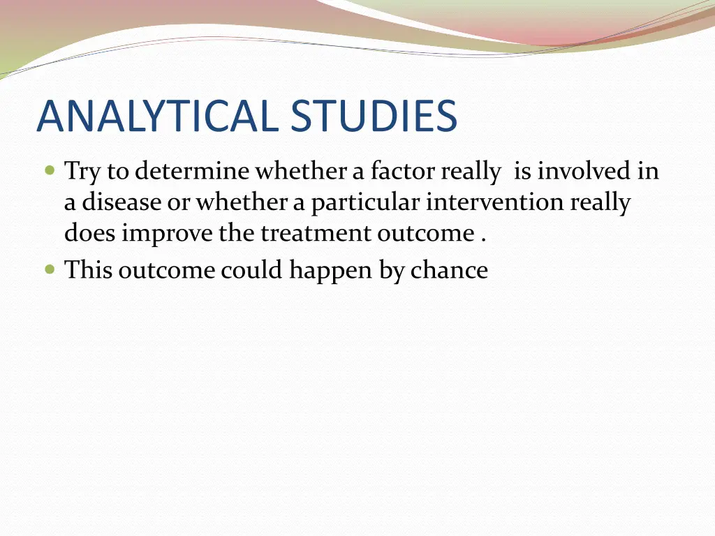 analytical studies