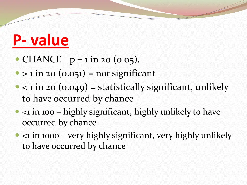 p value
