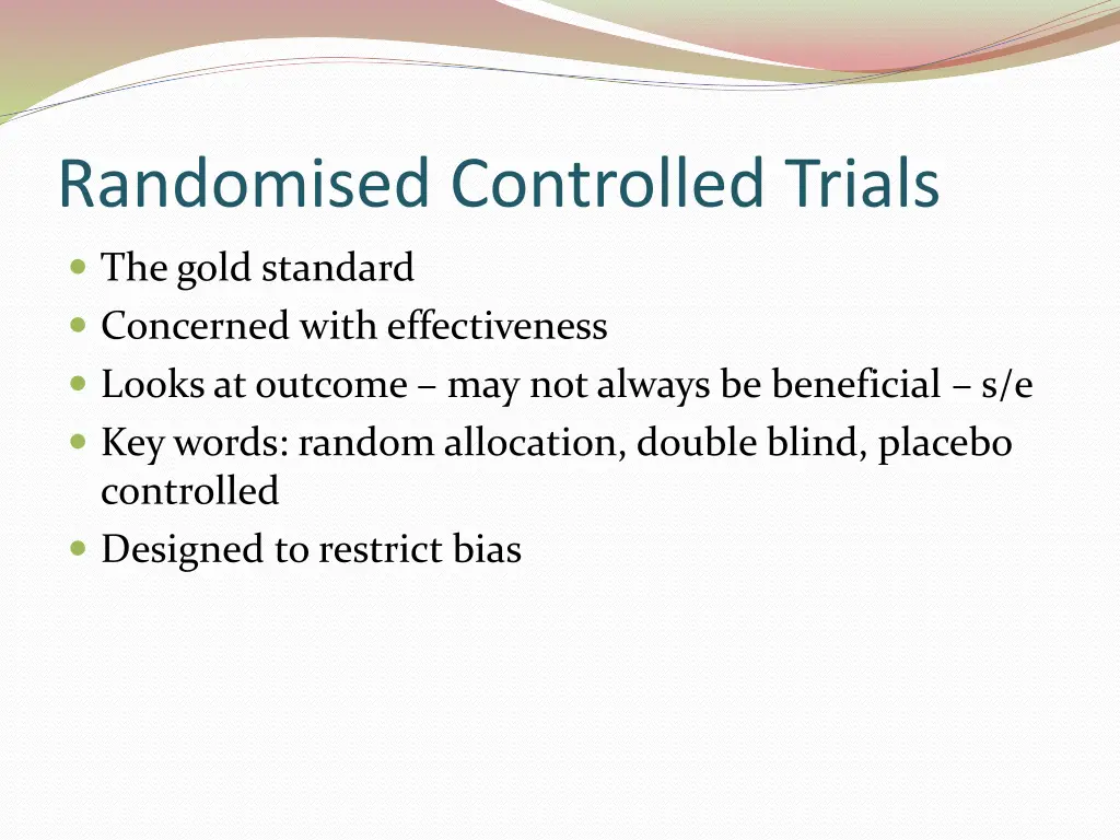 randomised controlled trials