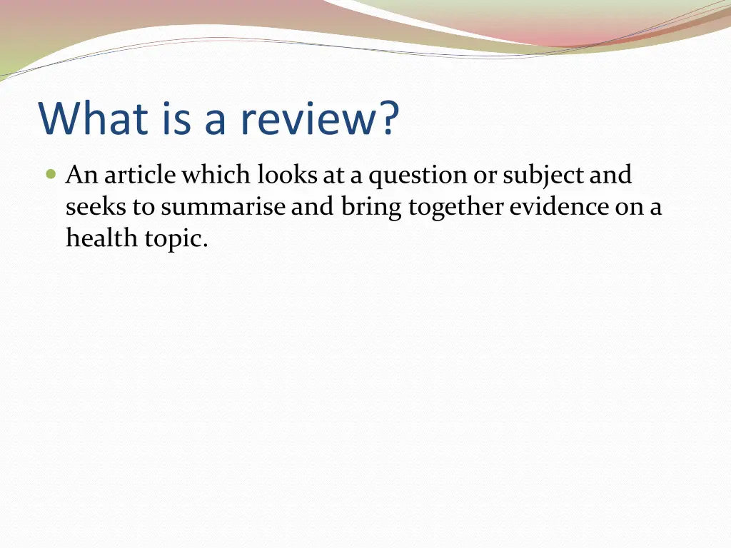 what is a review