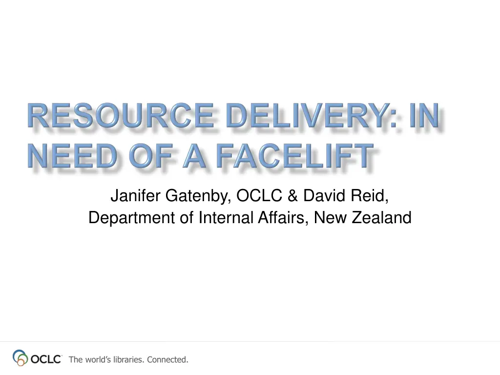 janifer gatenby oclc david reid department