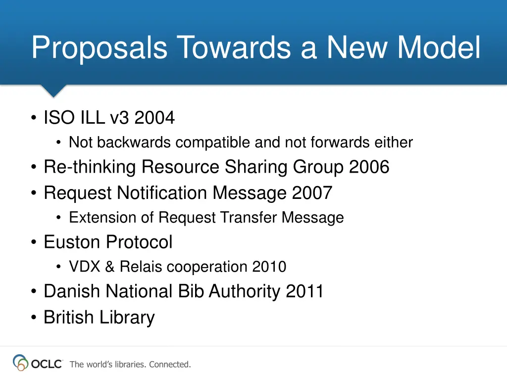 proposals towards a new model